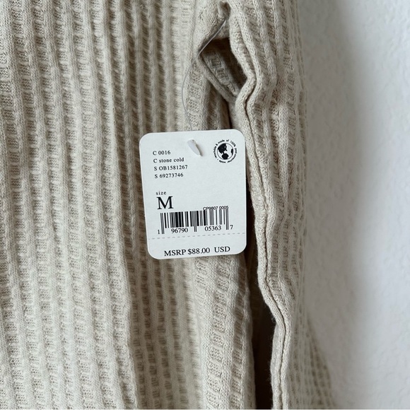 Free People Juicy Long Sleeve Oversized Waffle Knit Sweater in Stone Cold Beige - Picture 6 of 16